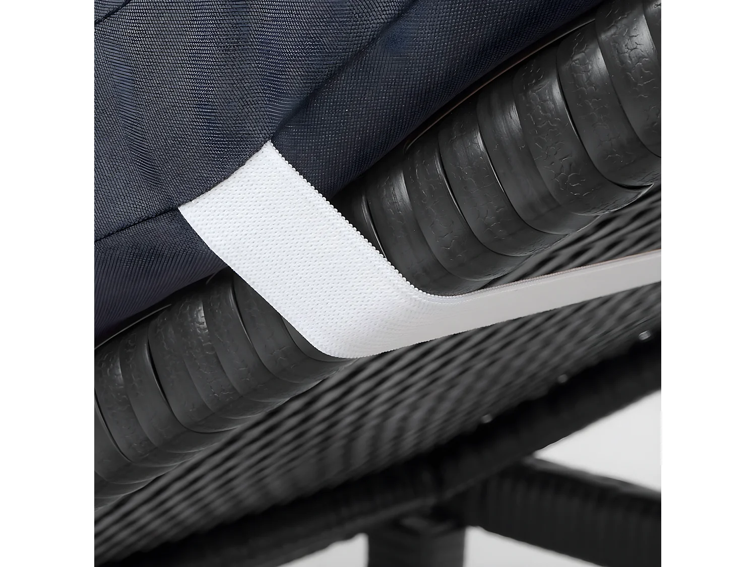 Polyrotan ligstoel MCW-A51 Premium,  Premium antraciet, kussen grijs