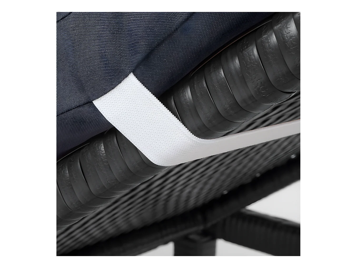 Polyrotan ligstoel MCW-A51 Premium,  Premium antraciet, kussen grijs