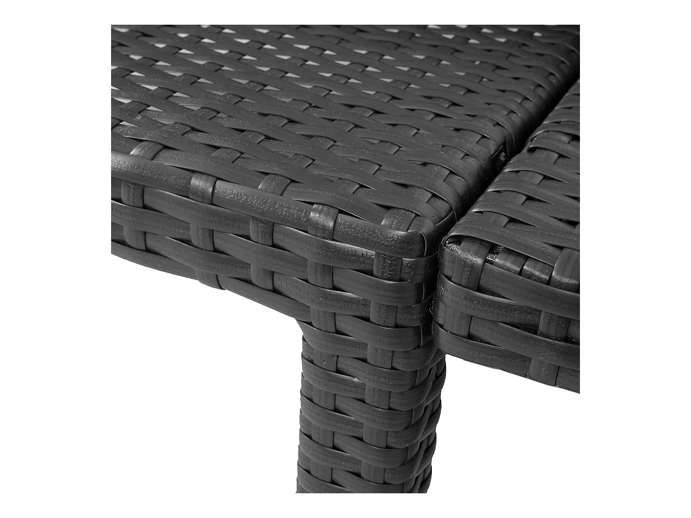 Polyrotan ligstoel MCW-A51 Premium,  Premium antraciet, kussen grijs