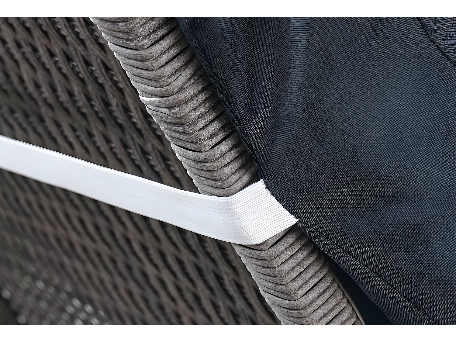 Polyrotan ligstoel MCW-A51 Premium,  Premium grijs, kussen donkergrijs