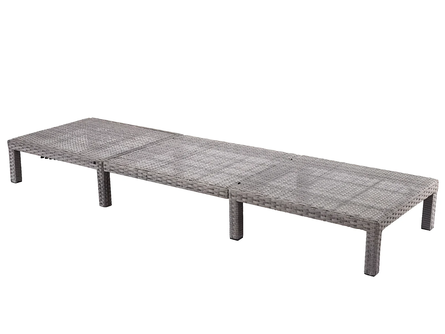 Poly-Rattan Bain de soleil MCW-A51 Premium,  Premium gris, coussin gris foncé