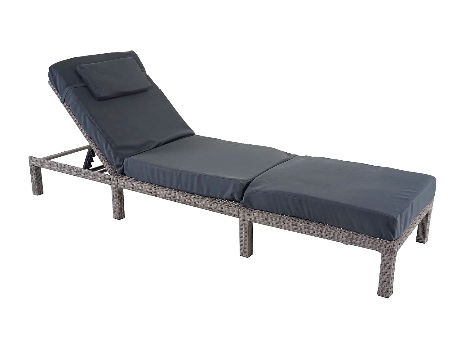 Leżak MCW-A51,  Premium szary, poduszka ciemnoszara