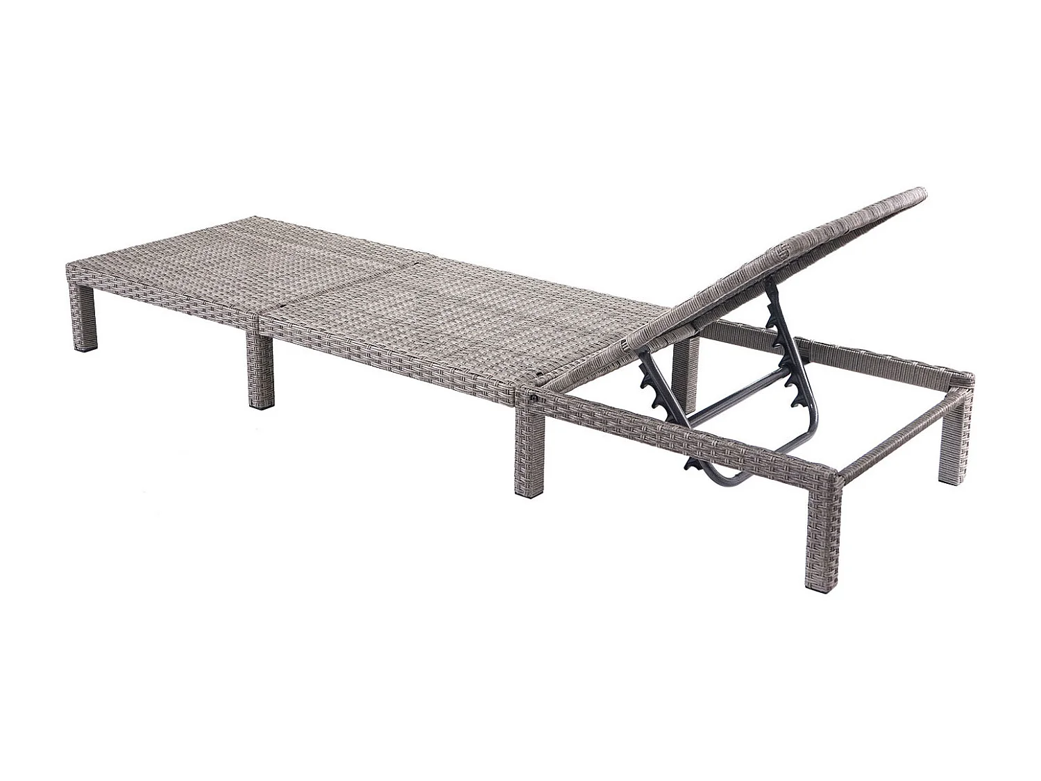 Leżak MCW-A51,  Premium szary, poduszka ciemnoszara