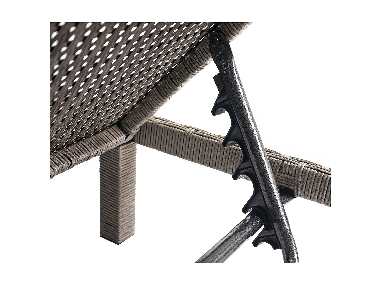 Leżak MCW-A51,  Premium szary, poduszka ciemnoszara