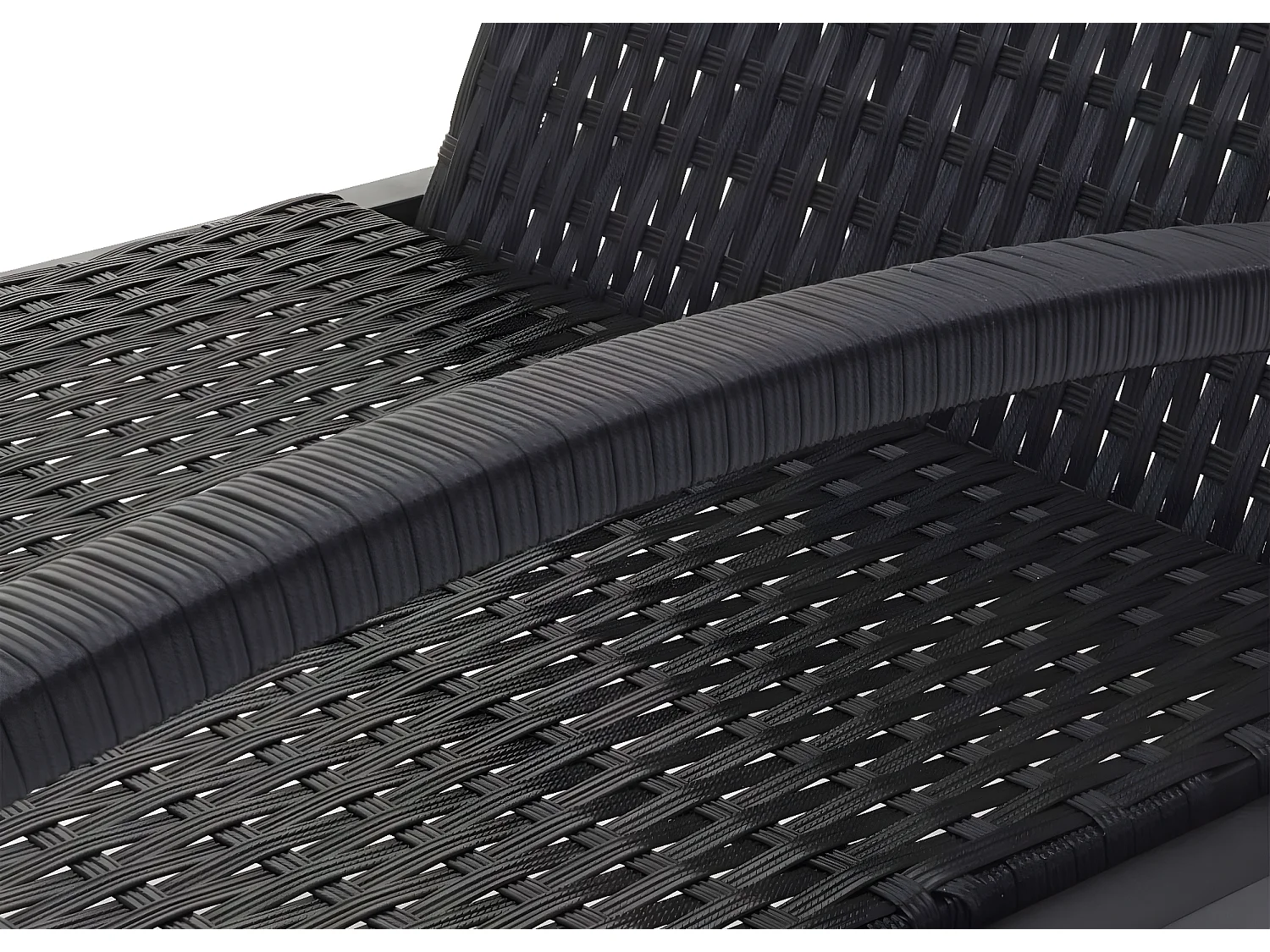 Sonnenliege MCW-E27 (2er-Set), Schwarz, Kissen creme-beige