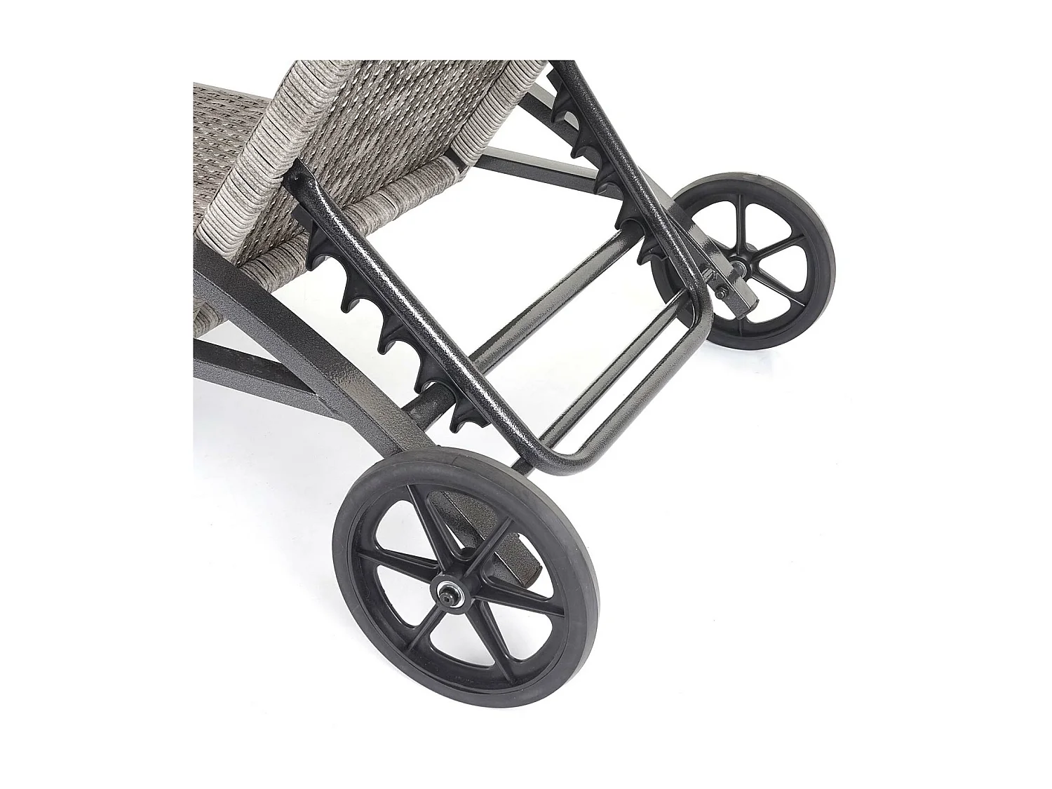 Leżak MCW-E27 (zestaw 2 sztuk),  szary Poduszki ciemnoszare