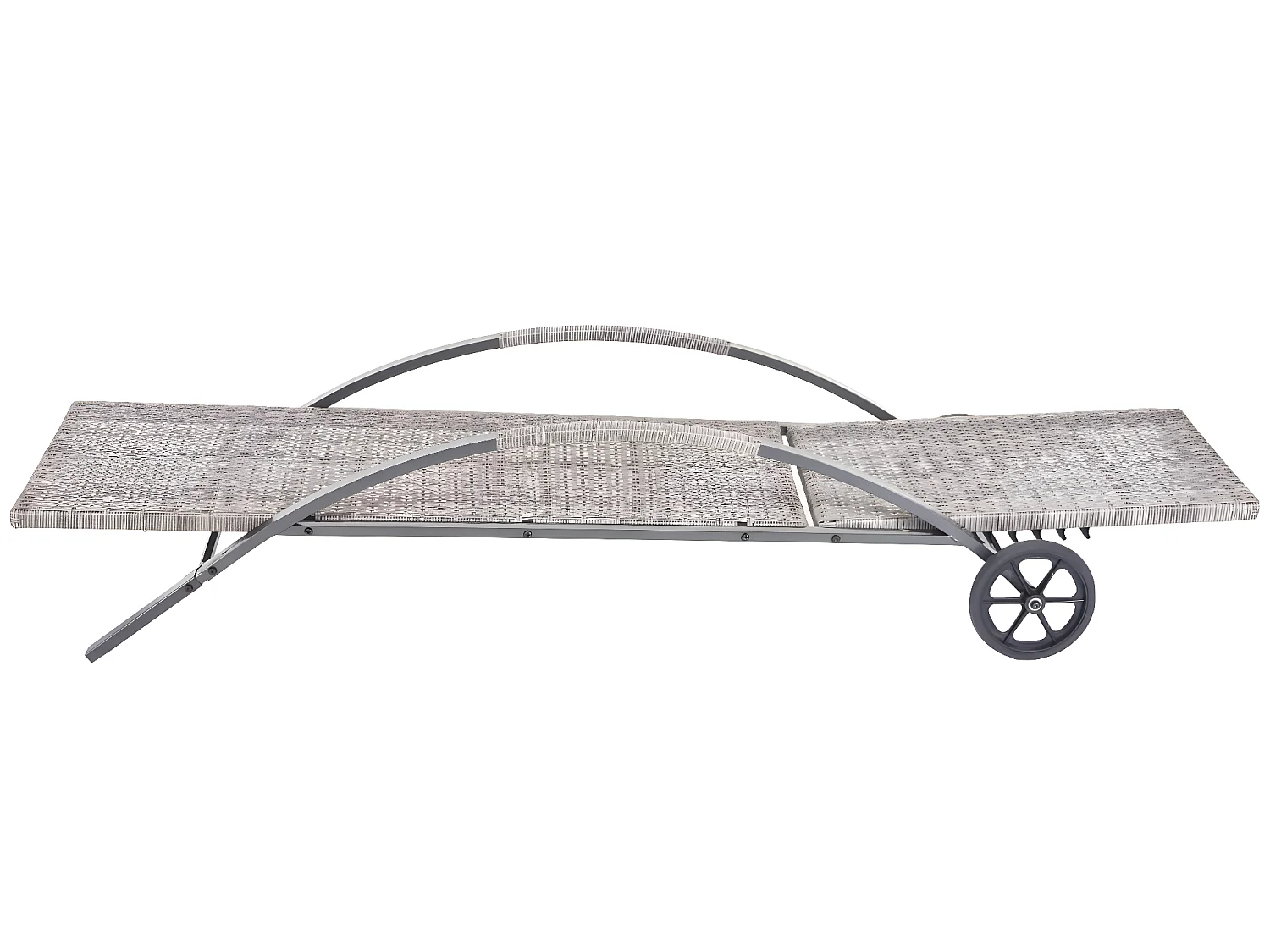 Ligstoel MCW-E27 (set van 2),  grijs Kussens donkergrijs