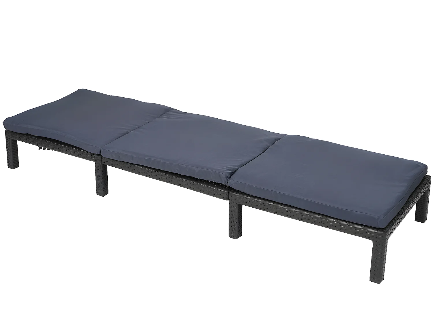 Poly-Rattan Bain de soleil MCW-A51 Premium,  Basic anthracite, coussin gris