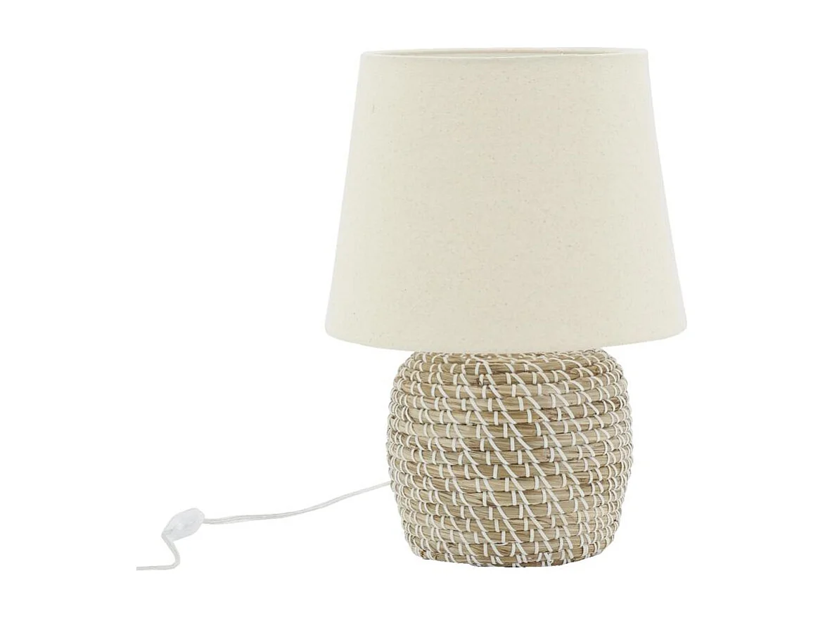 Lampe de chevet en jonc naturel