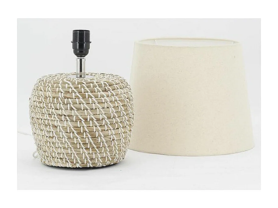 Lampe de chevet en jonc naturel