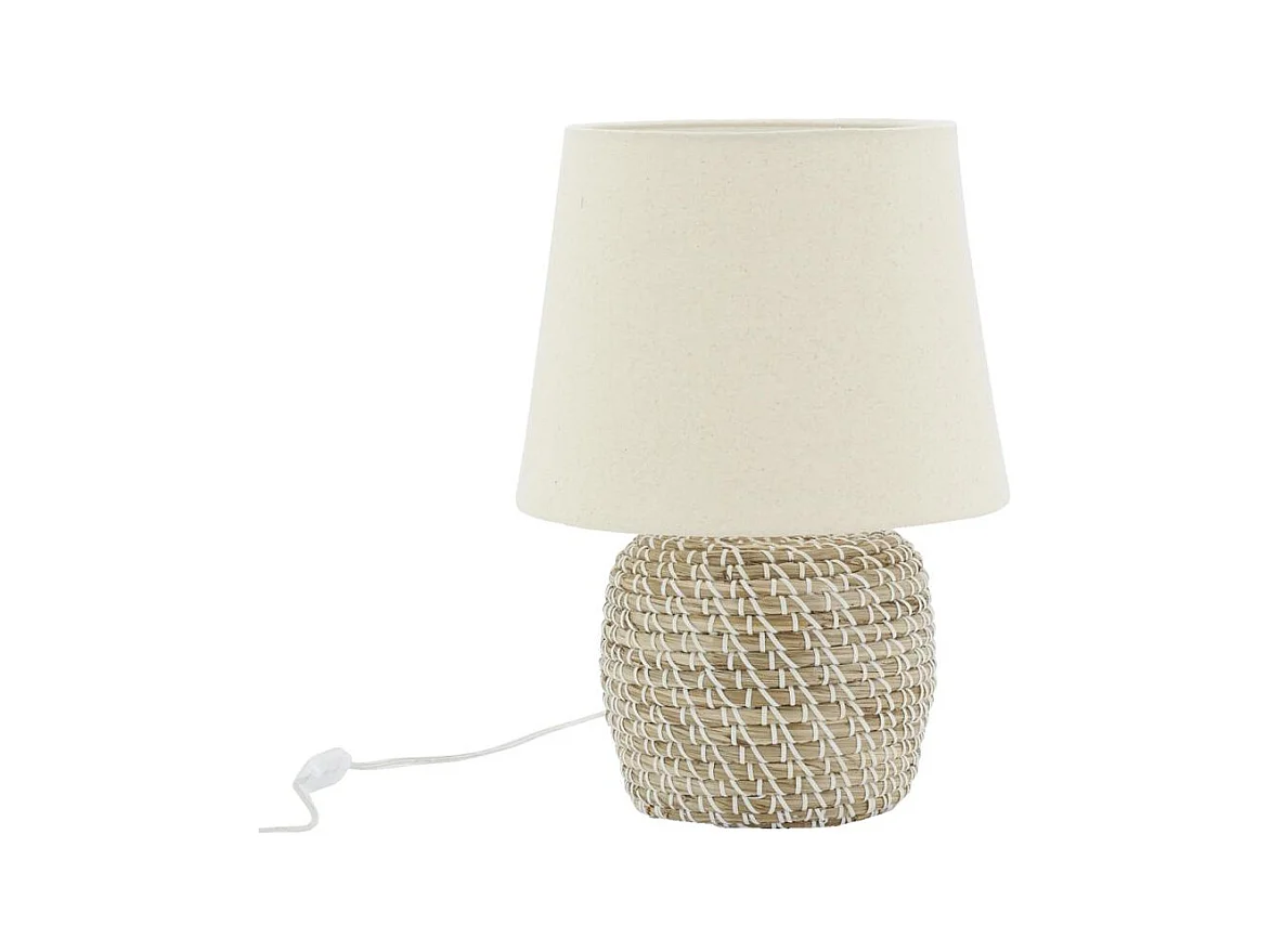 Lampe de chevet en jonc naturel