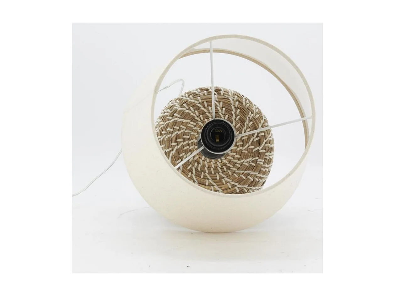 Lampe de chevet en jonc naturel