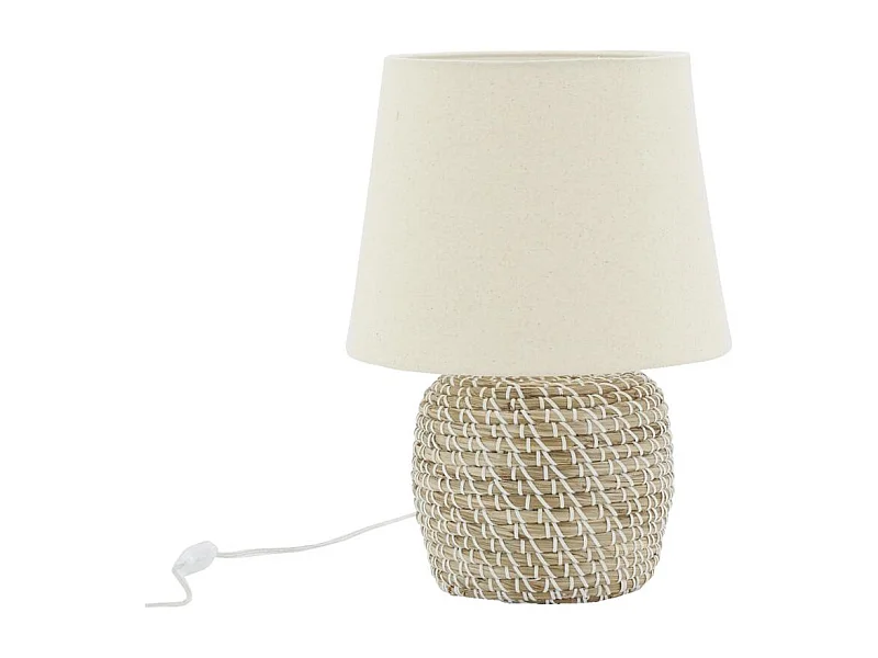 Lampe de chevet en jonc naturel