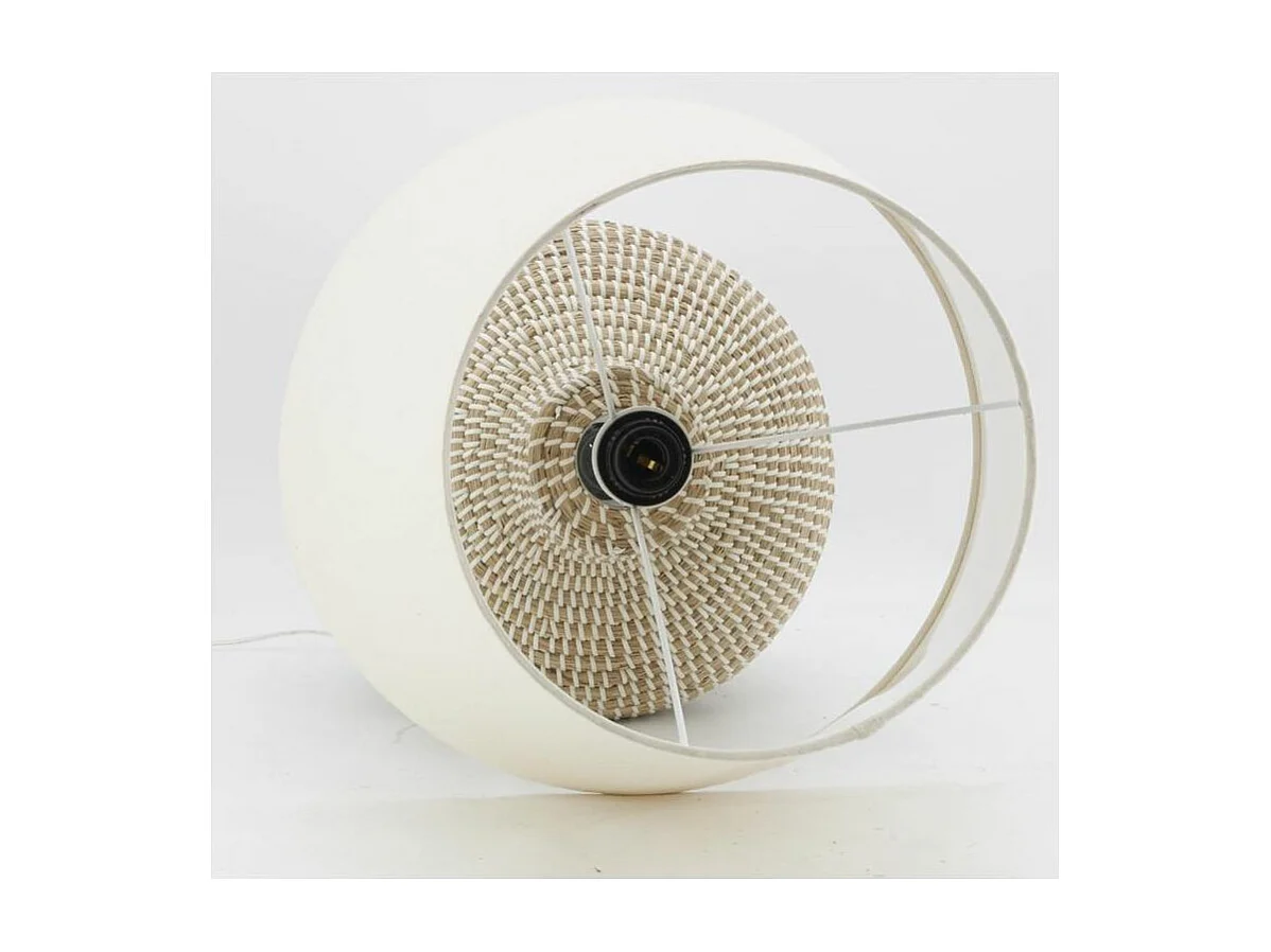 Lampe en jonc et coton Amphore