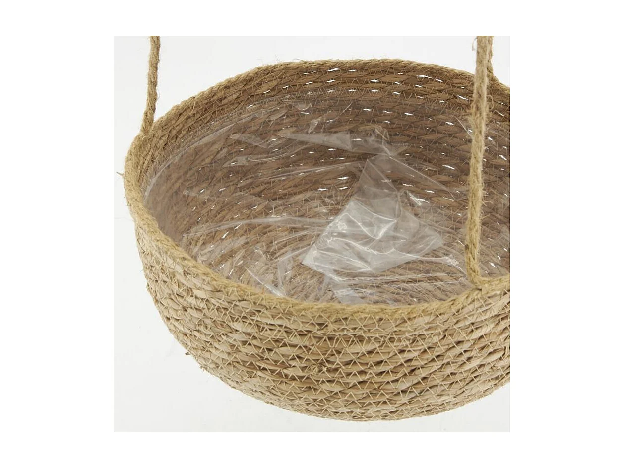 Suspension 3 pots en jonc naturel