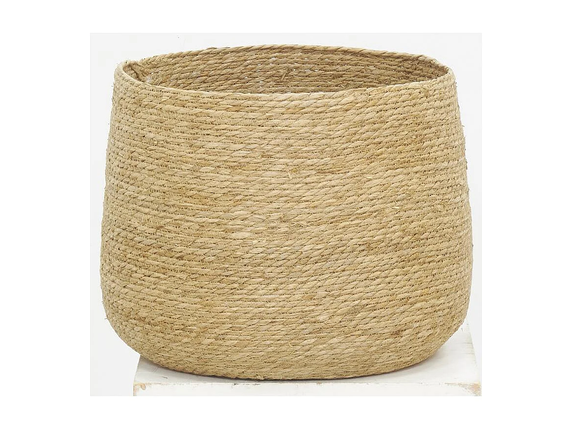 Cache-pots ronds en jonc (lot de 5)