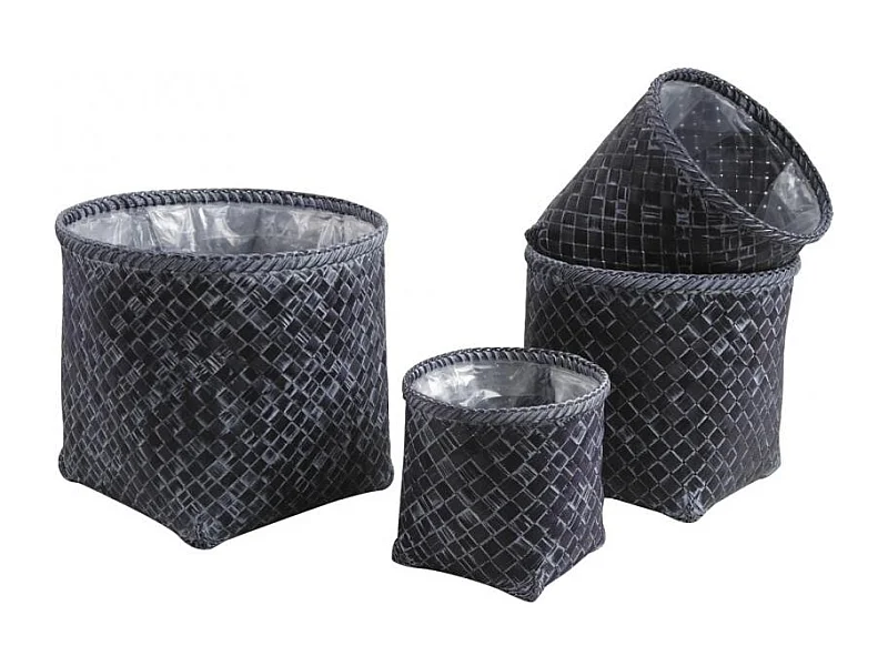 Cache-pot en palmier (lot de 4)
