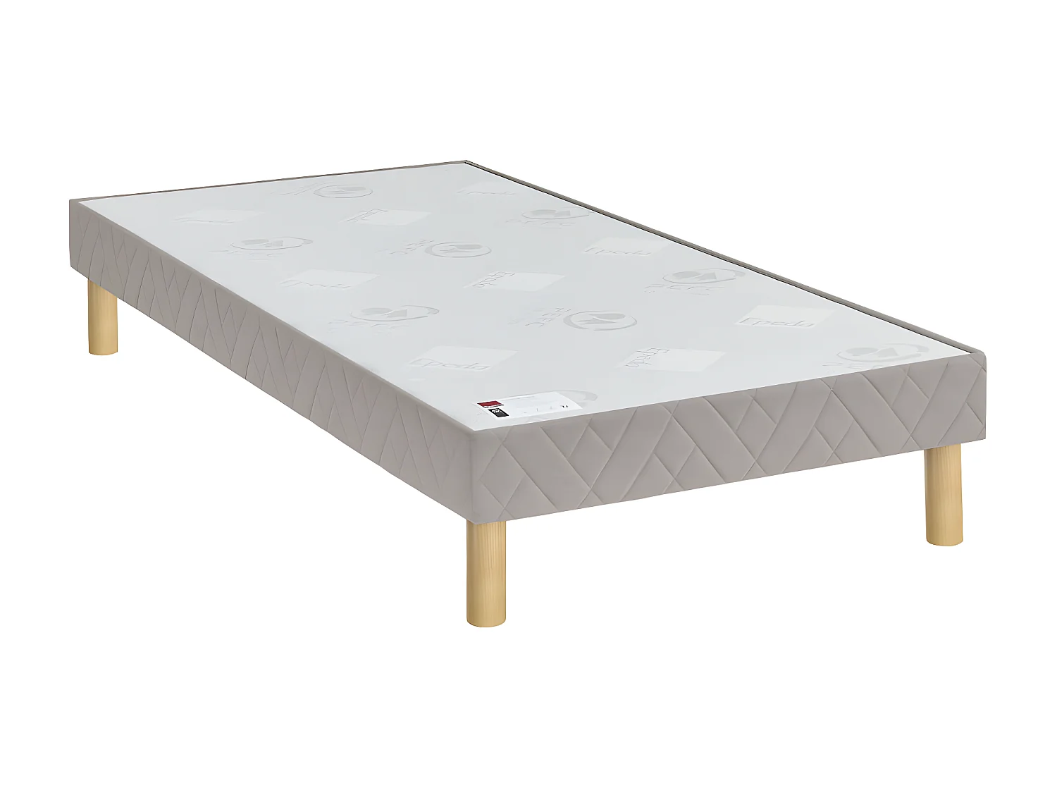 Bomba ferme - Sommier tapissier 90x190cm : Couleur - Gris