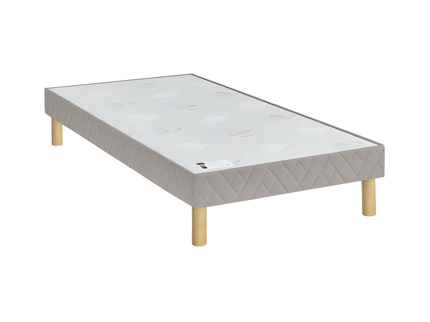 Bomba ferme - Sommier tapissier 90x190cm : Couleur - Gris