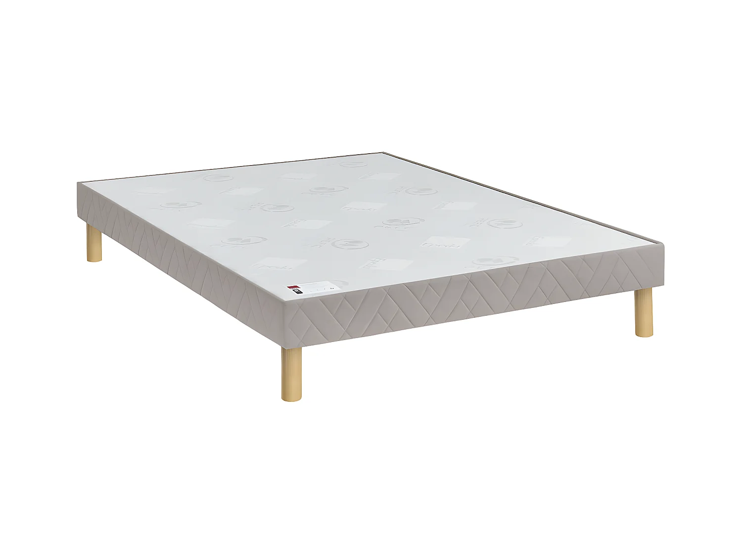Bomba ferme - Sommier tapissier 140x190cm : Couleur - Gris