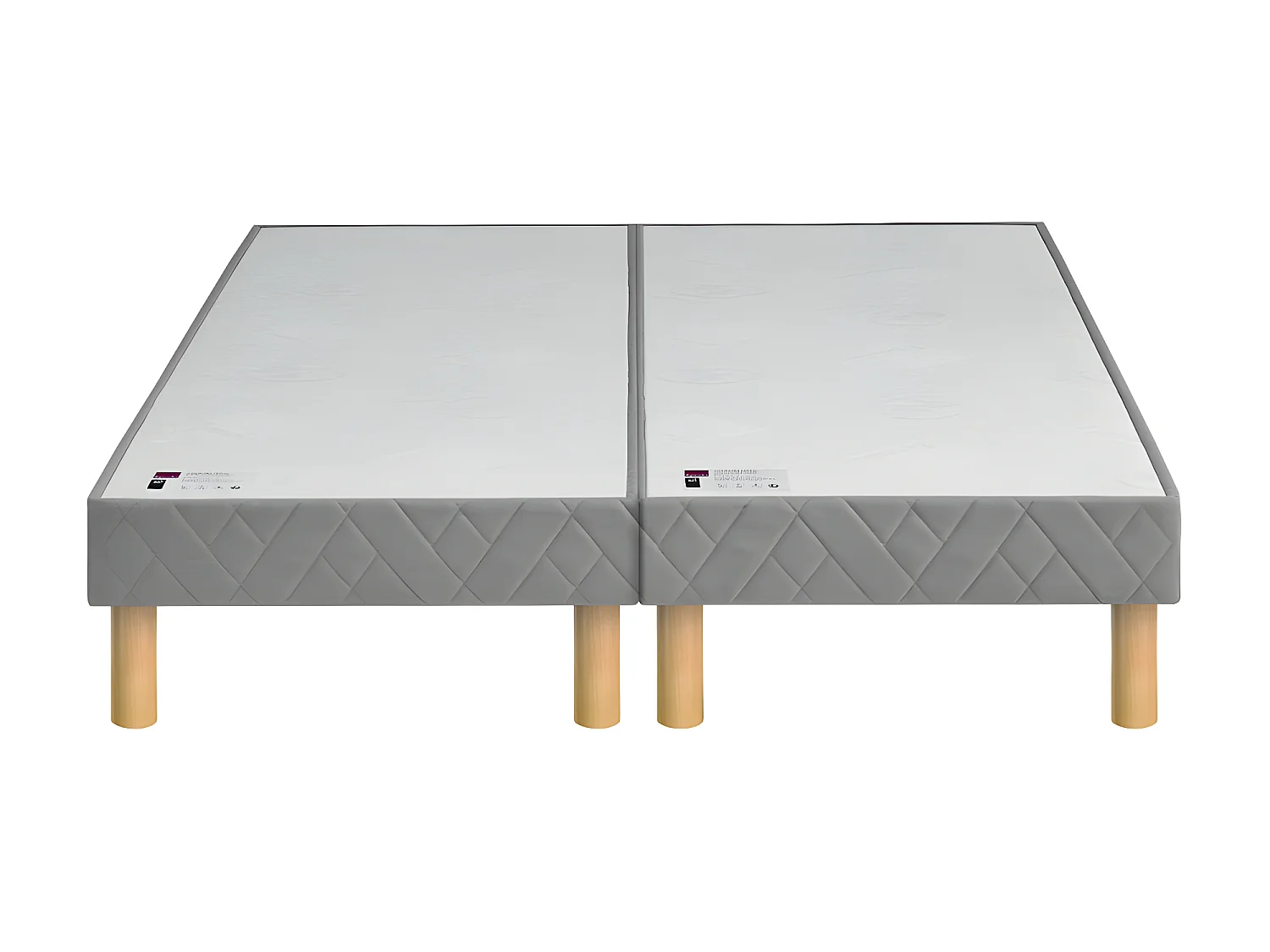 Bomba ferme - Sommier tapissier 2x80x200cm : Couleur - Gris