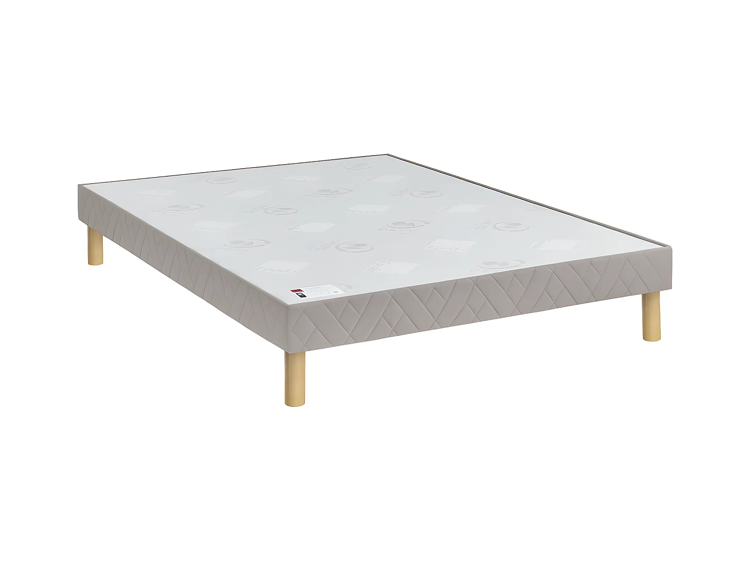Bomba ferme - Sommier tapissier 160x200cm : Couleur - Gris