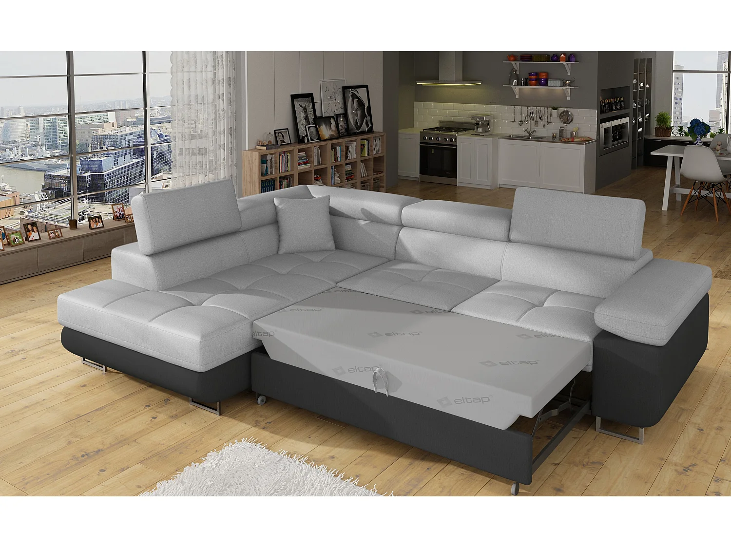 Sillón Chestrio / Funda de tela / Verde / Disponible