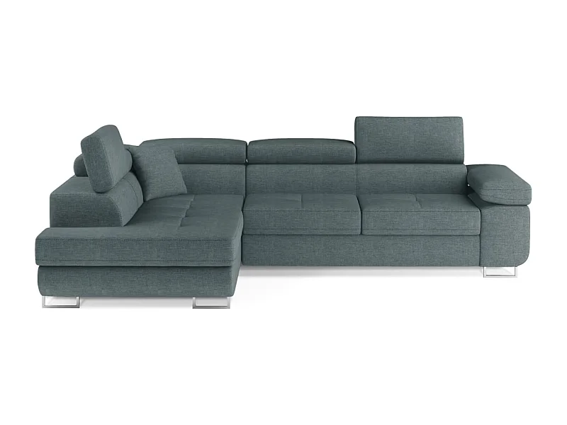 Sofá rinconera Rondon L/funda de tela/antracita6gris/en stock