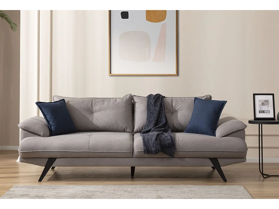 Lerin (Set 3+3+1)/Tissu-Bleu&Gris