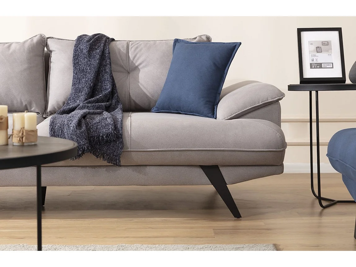 Lerin (Set 3+3+1)/Tissu-Bleu&Gris