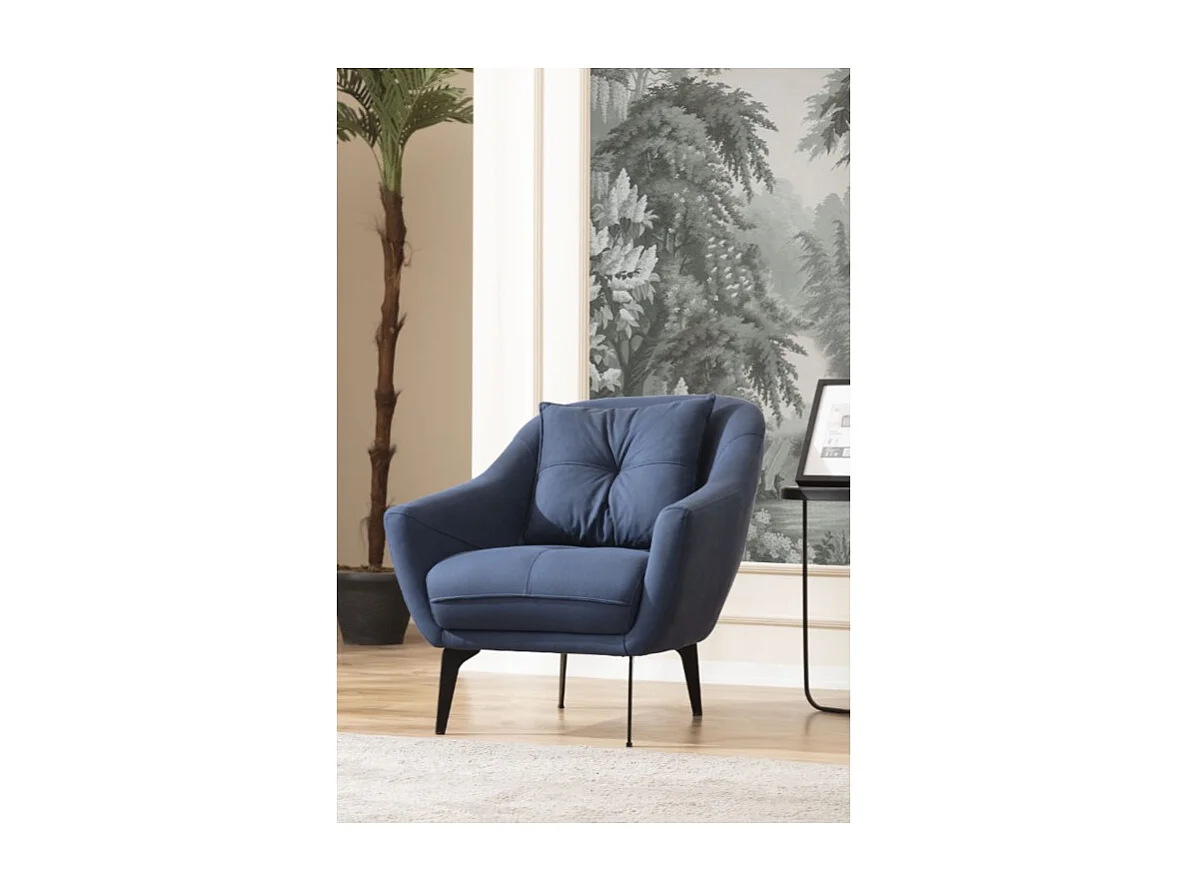 Lerin (Set 3+3+1)/Tissu-Bleu&Gris