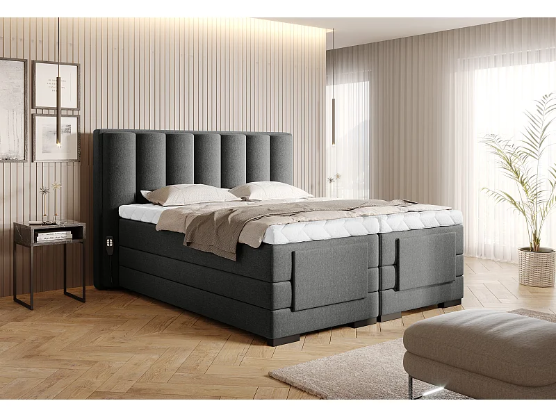 Box Spring Letto Theo EM (160x200)/Tessuto-