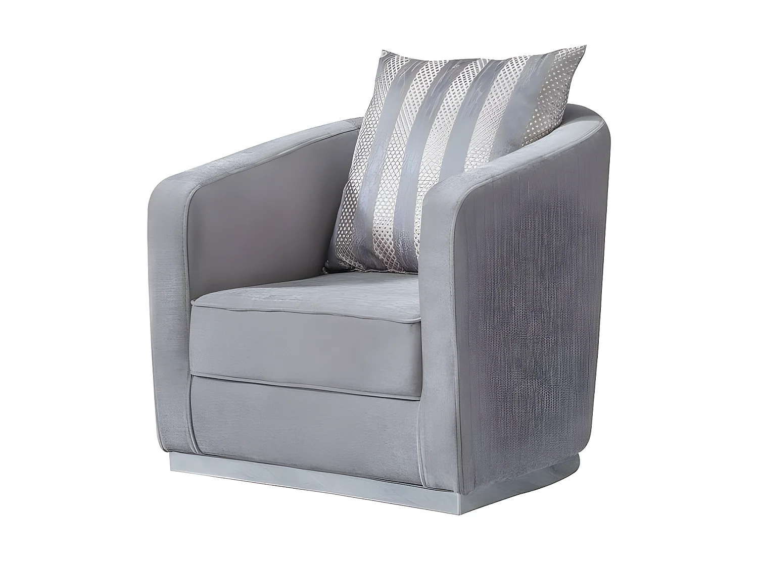 Grand (Set 3+3+1)/Stoff-Grau