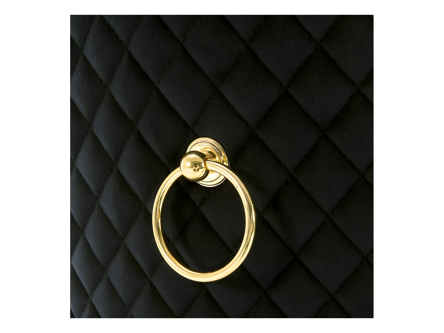 Lot de 4 chaises en velours avec pieds métallique - Noir