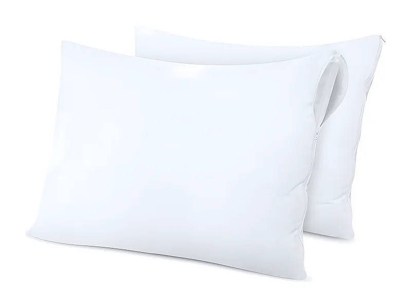 Lot de 2 protège oreiller éponge imperméable anti-acariens 50 x 70 cm