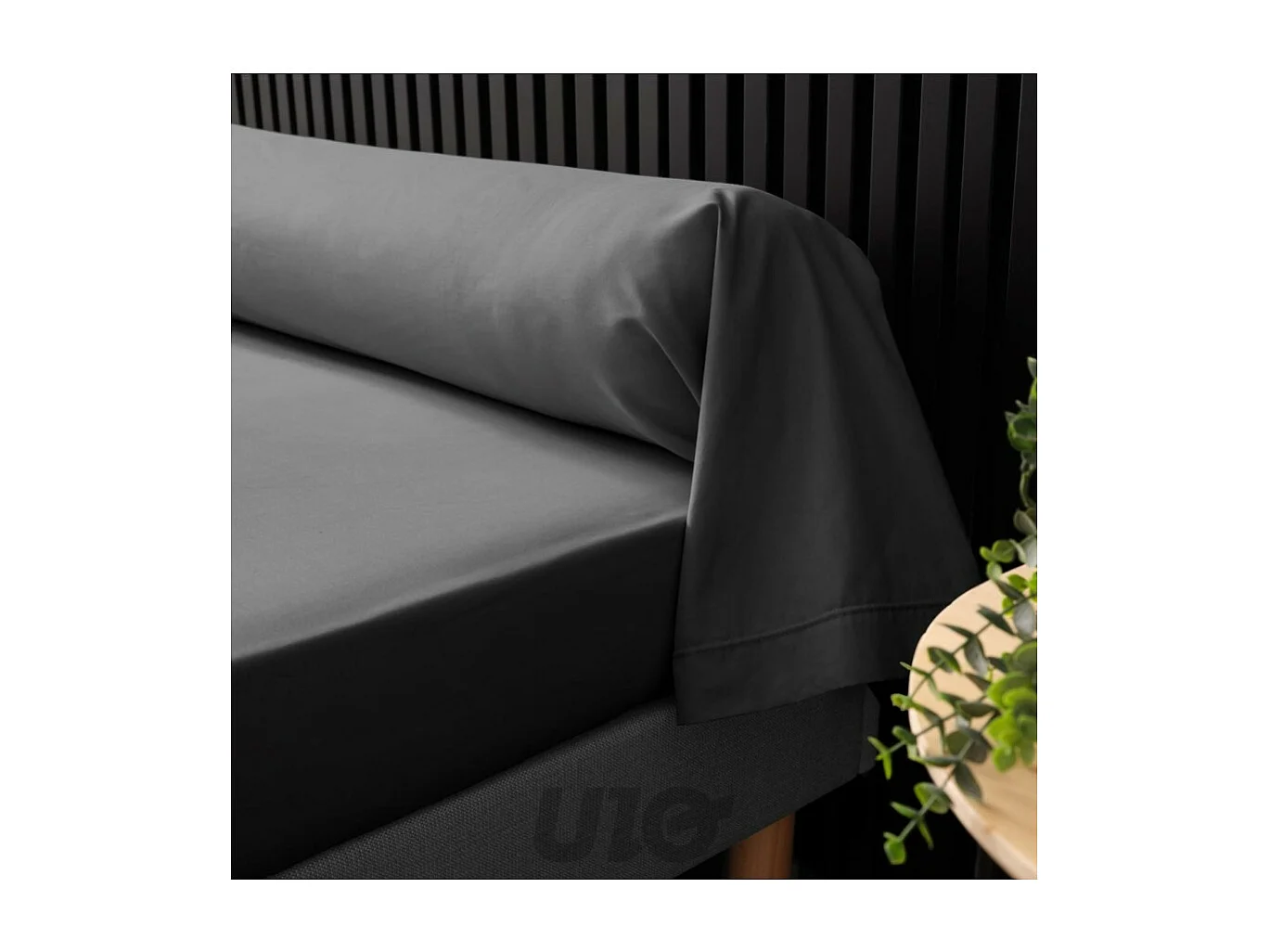 Taie de Traversin "Percaline" 85x185cm Gris Acier