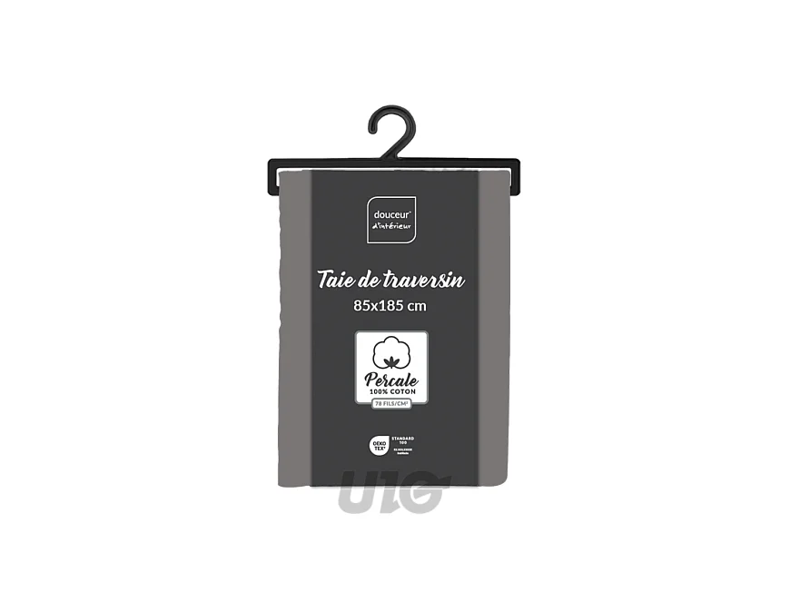 Taie de Traversin "Percaline" 85x185cm Gris Acier