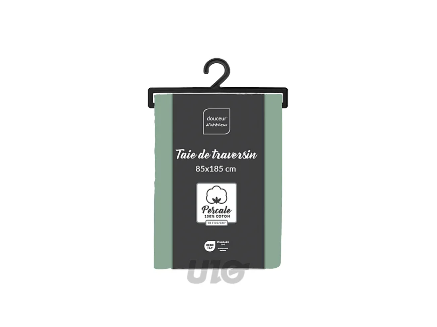 Taie de Traversin "Percaline" 85x185cm Tilleul