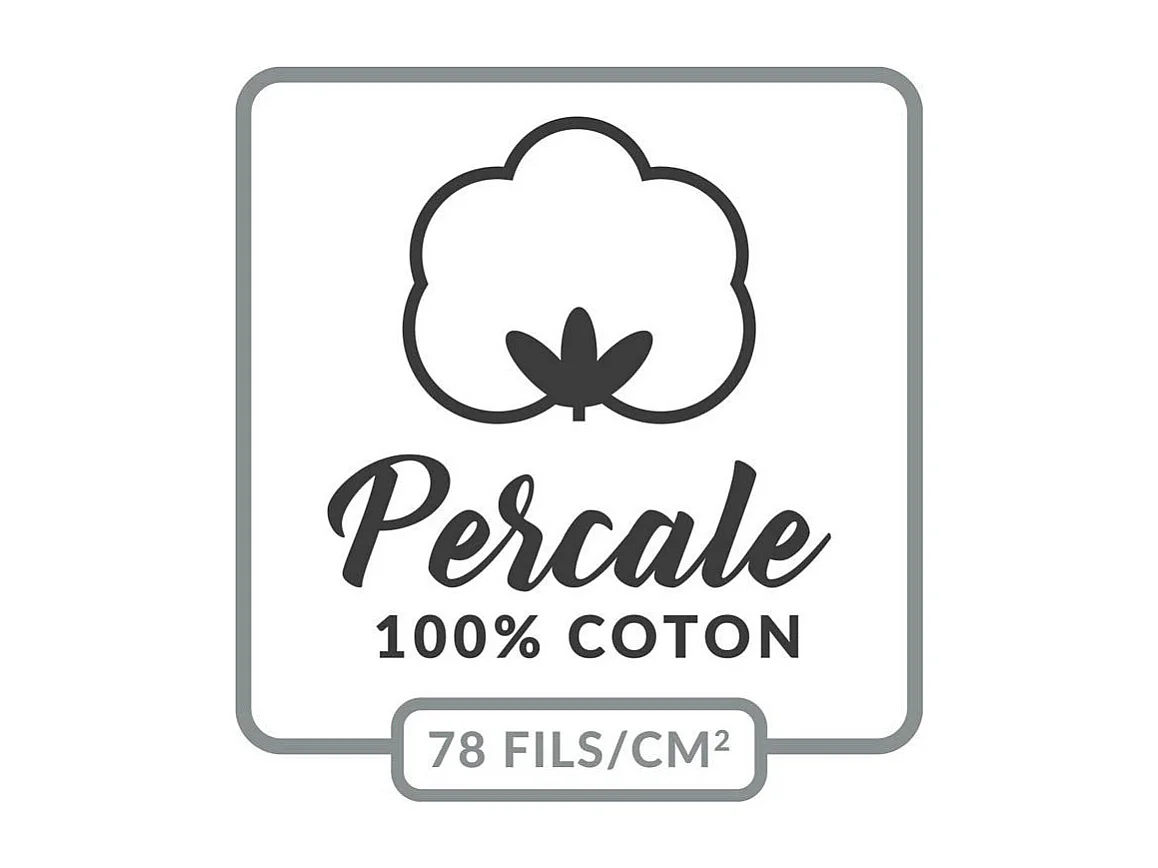 Taie de Traversin "Percaline" 85x185cm Tomette