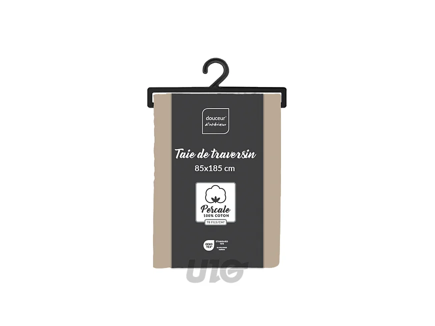 Taie de Traversin "Percaline" 85x185cm Sable
