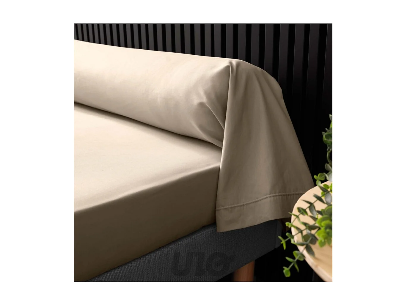 Taie de Traversin "Percaline" 85x185cm Sable