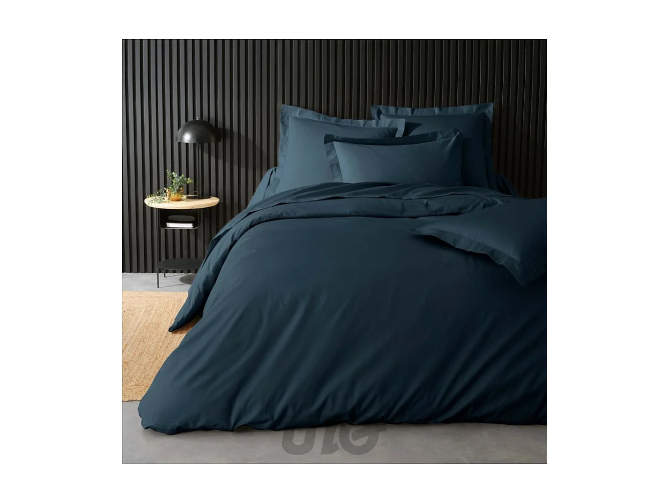 Taie de Traversin "Percaline" 85x185cm Bleu Nuit