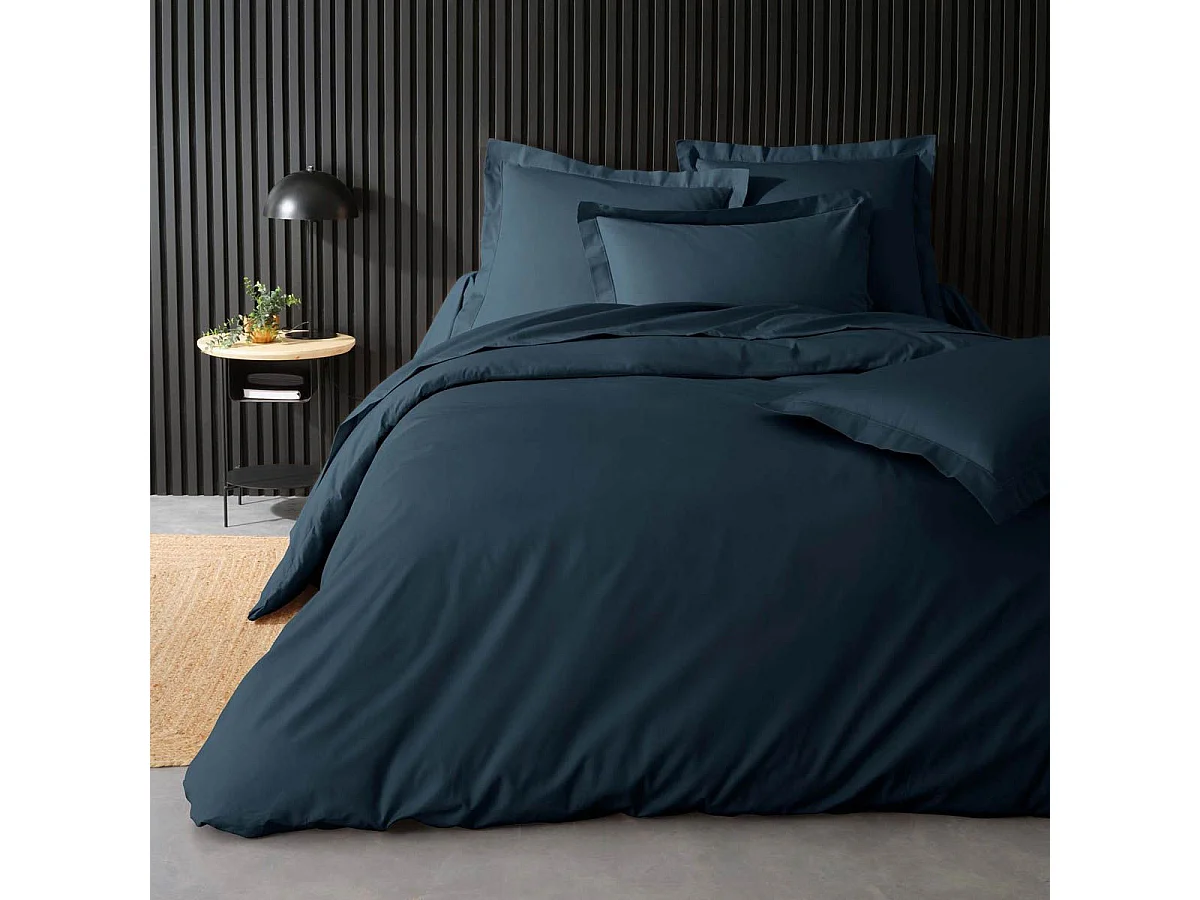 Taie de Traversin "Percaline" 85x185cm Bleu Nuit