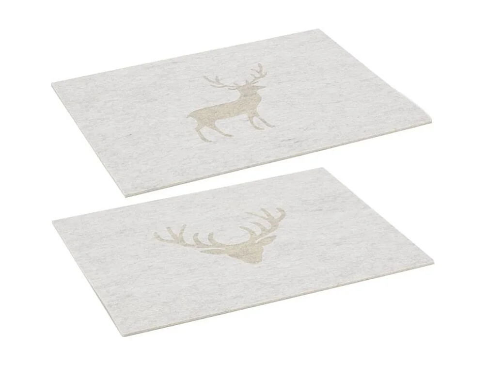 Sets de table en feutrine Cerf (lot de 6)