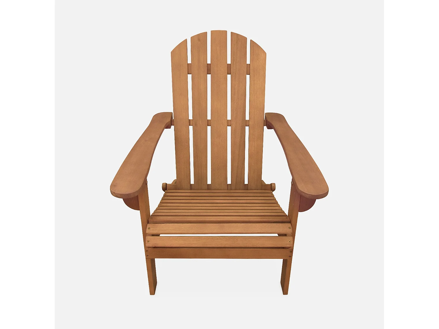 Fauteuil de jardin en bois - Adirondack Salamanca- Eucalyptus. chaise de terrasse retro. siège de plage