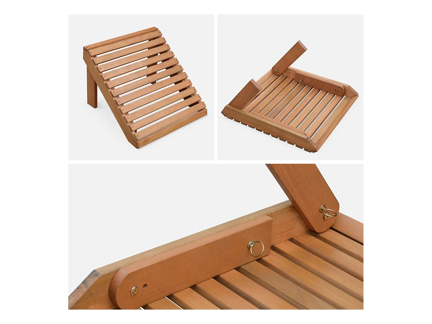 Sillón de jardín y mesa de centro con patas de madera madera