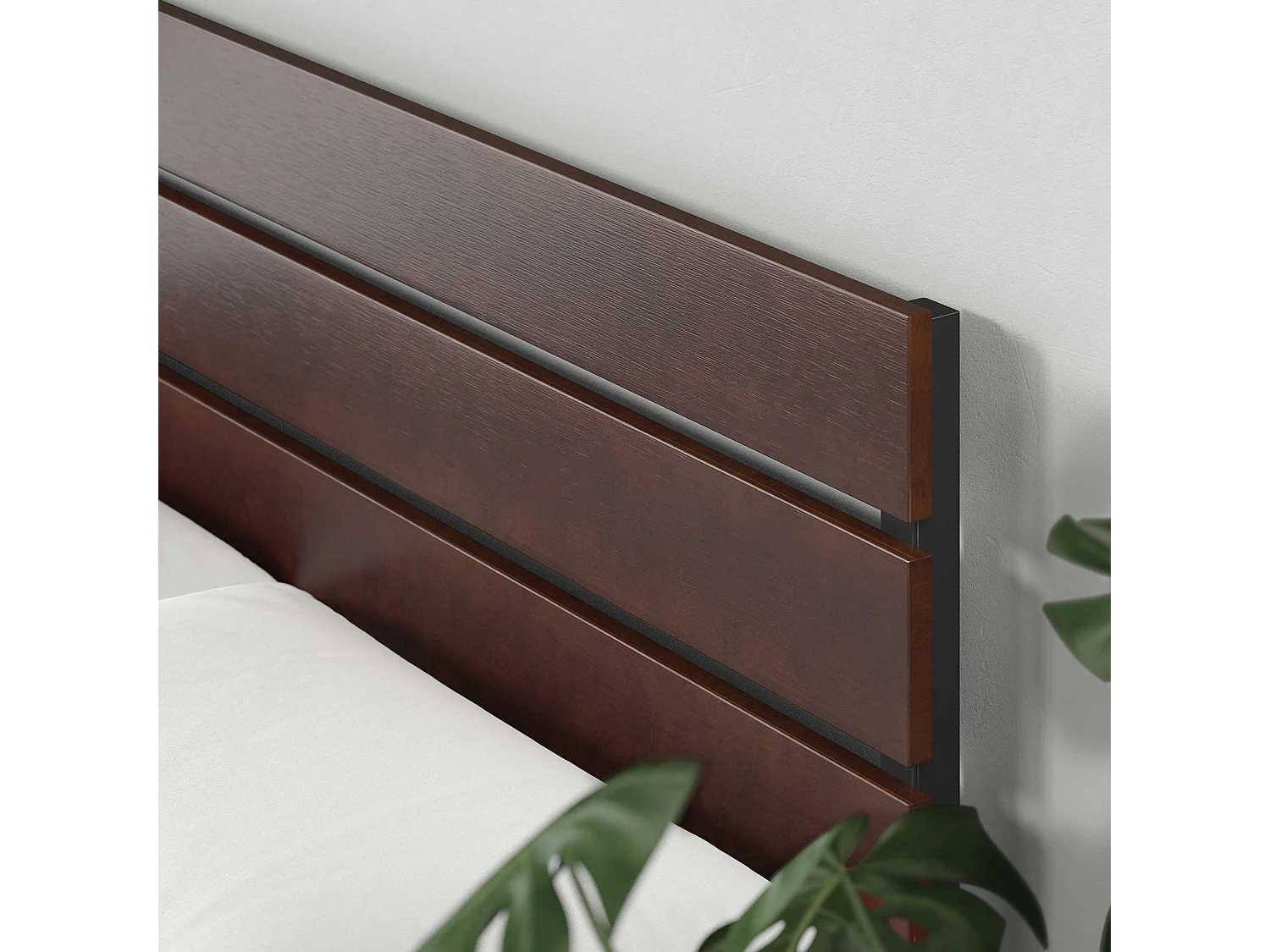 Lit 140x190cm en bambou et métal - lit double - Figari