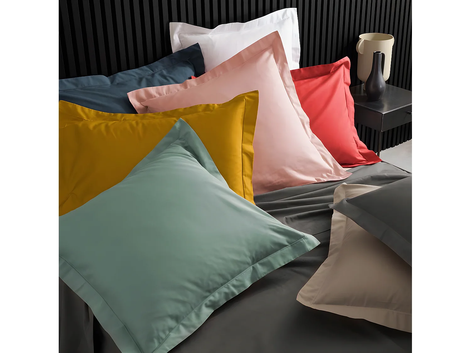 Taie d'Oreiller "Percaline" 63x63cm White