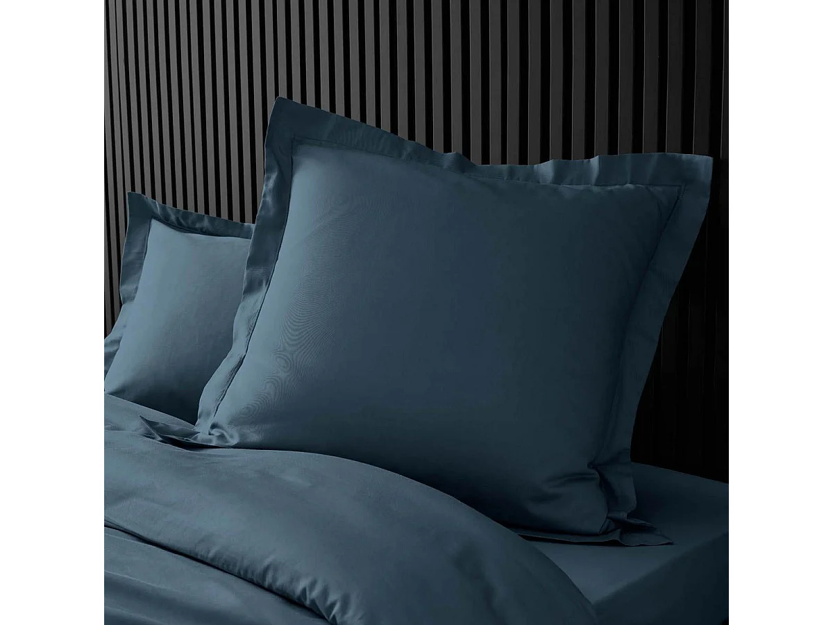 Taie d'Oreiller "Percaline" 63x63cm Bleu Nuit