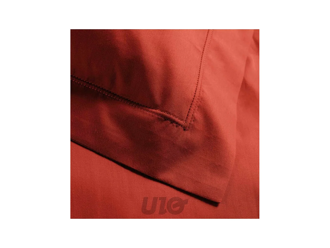 Set van 2 Kussenslopen van Perkal Rood 100% Katoen Zacht OEKO-TEX - Machinewasbaar